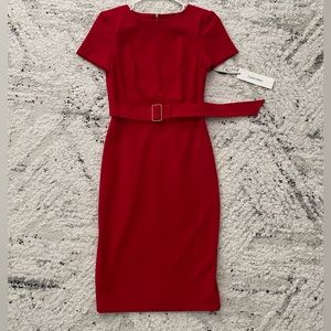Red Calvin Klein dress
